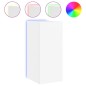 vidaXL Mueble de TV de pared con luces LED blanco 30,5x35x70 cm