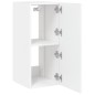 vidaXL Mueble de TV de pared con luces LED blanco 30,5x35x70 cm
