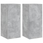 vidaXL Muebles TV de pared luces LED 2 uds gris hormigón 30,5x35x70 cm vidaXL Muebles TV de pared luces LED 2 uds gris hormigón 30,5x35x70 cm
