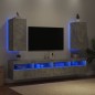 vidaXL Muebles TV de pared luces LED 2 uds gris hormigón 30,5x35x70 cm vidaXL Muebles TV de pared luces LED 2 uds gris hormigón 30,5x35x70 cm