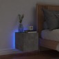 vidaXL Mueble de TV de pared con luces LED gris hormigón 30,5x35x30 cm