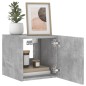 vidaXL Mueble de TV de pared con luces LED gris hormigón 30,5x35x30 cm