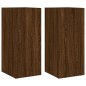 vidaXL Muebles TV de pared luces LED 2 uds roble marrón 30,5x35x70 cm