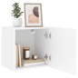 vidaXL Mueble de TV de pared madera ingeniería blanco 40,5x30x40 cm