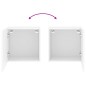 vidaXL Mueble de TV de pared madera ingeniería blanco 40,5x30x40 cm