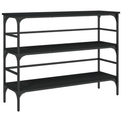 vidaXL Mesa consola madera de ingeniería negro 100x32x75 cm