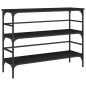vidaXL Mesa consola madera de ingeniería negro 100x32x75 cm vidaXL Mesa consola madera de ingeniería negro 100x32x75 cm