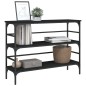 vidaXL Mesa consola madera de ingeniería negro 100x32x75 cm vidaXL Mesa consola madera de ingeniería negro 100x32x75 cm