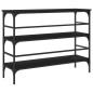 vidaXL Mesa consola madera de ingeniería negro 100x32x75 cm vidaXL Mesa consola madera de ingeniería negro 100x32x75 cm