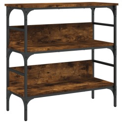 vidaXL Mesa consola madera de ingeniería roble ahumado 75x32x75 cm