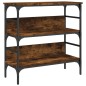 vidaXL Mesa consola madera de ingeniería roble ahumado 75x32x75 cm vidaXL Mesa consola madera de ingeniería roble ahumado 75x32x75 cm
