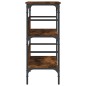 vidaXL Mesa consola madera de ingeniería roble ahumado 75x32x75 cm vidaXL Mesa consola madera de ingeniería roble ahumado 75x32x75 cm
