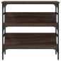 vidaXL Mesa consola madera de ingeniería marrón roble 75x32x75 cm vidaXL Mesa consola madera de ingeniería marrón roble 75x32x75 cm