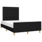 vidaXL Estructura de cama con cabecero de tela negro 120x200 cm vidaXL Estructura de cama con cabecero de tela negro 120x200 cm
