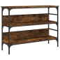 vidaXL Mesa consola madera de ingeniería roble ahumado 100x32x75 cm