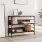 vidaXL Mesa consola madera de ingeniería roble ahumado 100x32x75 cm