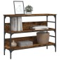 vidaXL Mesa consola madera de ingeniería roble ahumado 100x32x75 cm