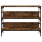 vidaXL Mesa consola madera de ingeniería roble ahumado 100x32x75 cm