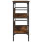 vidaXL Mesa consola madera de ingeniería roble ahumado 100x32x75 cm