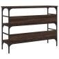 vidaXL Mesa consola madera de ingeniería marrón roble 100x32x75 cm vidaXL Mesa consola madera de ingeniería marrón roble 100x32x75 cm