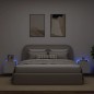 vidaXL Muebles de TV de pared con luces LED 2 uds blanco 40,5x35x40 cm