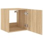vidaXL Muebles de TV pared luces LED 2 uds roble Sonoma 40,5x35x40 cm