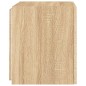 vidaXL Muebles de TV pared luces LED 2 uds roble Sonoma 40,5x35x40 cm