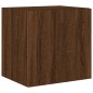 vidaXL Mueble de TV de pared con luces LED marrón roble 40,5x35x40 cm