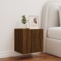 vidaXL Mueble de TV de pared con luces LED marrón roble 40,5x35x40 cm