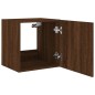 vidaXL Mueble de TV de pared con luces LED marrón roble 40,5x35x40 cm