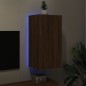 vidaXL Mueble de TV de pared con luces LED marrón roble 40,5x35x80 cm vidaXL Mueble de TV de pared con luces LED marrón roble 40,5x35x80 cm