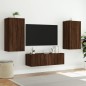 vidaXL Mueble de TV de pared con luces LED marrón roble 40,5x35x80 cm vidaXL Mueble de TV de pared con luces LED marrón roble 40,5x35x80 cm