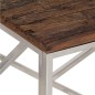 vidaXL Mesa de centro de acero inoxidable plateado y madera maciza vidaXL Mesa de centro de acero inoxidable plateado y madera maciza