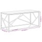 vidaXL Mesa de centro acero inoxidable plateado y madera maciza acacia vidaXL Mesa de centro acero inoxidable plateado y madera maciza acacia