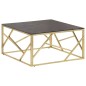 vidaXL Mesa de centro dorada acero inoxidable y vidrio templado vidaXL Mesa de centro dorada acero inoxidable y vidrio templado