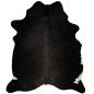 vidaXL Alfombra de piel de vaca auténtica negra 180x220 cm vidaXL Alfombra de piel de vaca auténtica negra 180x220 cm