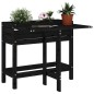 vidaXL Jardinera con tapa plegable madera maciza de pino negro vidaXL Jardinera con tapa plegable madera maciza de pino negro