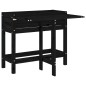 vidaXL Jardinera con tapa plegable madera maciza de pino negro vidaXL Jardinera con tapa plegable madera maciza de pino negro