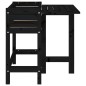vidaXL Jardinera con tapa plegable madera maciza de pino negro vidaXL Jardinera con tapa plegable madera maciza de pino negro