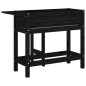 vidaXL Jardinera con tapa plegable madera maciza de pino negro vidaXL Jardinera con tapa plegable madera maciza de pino negro