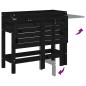 vidaXL Jardinera con tapa plegable madera maciza de pino negro vidaXL Jardinera con tapa plegable madera maciza de pino negro