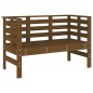vidaXL Banco de jardín madera maciza pino marrón miel 111,5x53x71 cm vidaXL Banco de jardín madera maciza pino marrón miel 111,5x53x71 cm