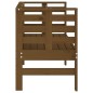vidaXL Banco de jardín madera maciza pino marrón miel 111,5x53x71 cm vidaXL Banco de jardín madera maciza pino marrón miel 111,5x53x71 cm