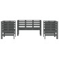 vidaXL Juego de muebles de jardín 3 pzas madera maciza de pino gris vidaXL Juego de muebles de jardín 3 pzas madera maciza de pino gris
