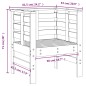 vidaXL Juego de muebles de jardín 3 pzas madera maciza de pino gris vidaXL Juego de muebles de jardín 3 pzas madera maciza de pino gris