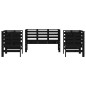 vidaXL Juego de muebles de jardín 3 pzas madera maciza de pino negro