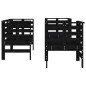 vidaXL Juego de muebles de jardín 3 pzas madera maciza de pino negro