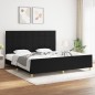 vidaXL Estructura de cama con cabecero de tela negro 200x200 cm vidaXL Estructura de cama con cabecero de tela negro 200x200 cm