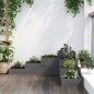 vidaXL Jardinera de 4 niveles madera maciza pino gris 106x104,5x36 cm