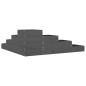 vidaXL Jardinera de 4 niveles madera maciza pino gris 106x104,5x36 cm